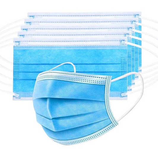 50 pcs - 4 Ply Disposable Surgical Face Masks, ASTM F2100 Level 3 Non-Sterile, 98% BFE for Hospitals & Ideal for Fluid Protection