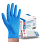 Blue Disposable Nitrile Exam Gloves, Medical Grade, Non-Sterile, Latex Free & Powder Free, Size Medium - Case of 100