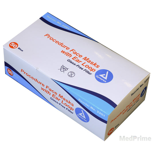 Dynarex Procedure Face Mask 2 ply - Blue 50 / Box